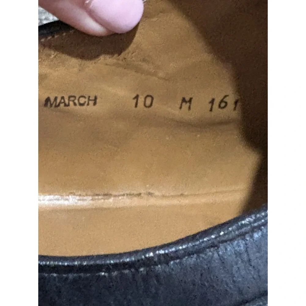 Men's Mezlan March Cap Toe Oxford Black Size 10M‎